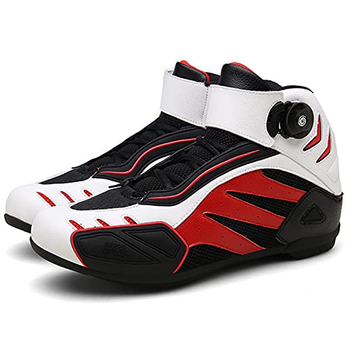 MTB Fahrradschuhe Herren Damen Plus Big Size High Top Fahrradstiefel Herbst Winter Rennrad Mountainbike Off Road Schuhe Turnschuhe,BlackRed-42