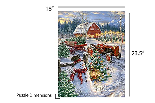 Puzzle de 500 piezas Springbok Christmas Tree Farm para adultos con piezas únicas, fabricado en USA con materiales ecológicos y ambientación navideña campestre miniatura 5