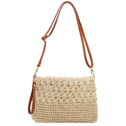 Sac en paille tissé à la main pour femme sac à bandoulière de plage