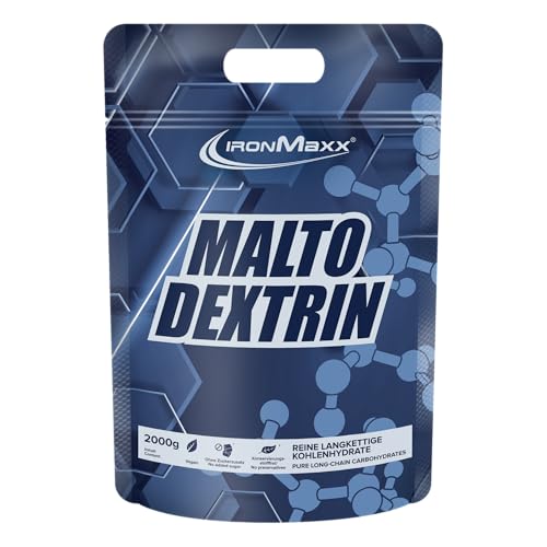 IronMaxx Maltodextrin Weight Gainer zum Zunehmen 2000g Geschmacksneutral - Mit 230kcal & 58g Kohlenhydrate pro Portion Mass Gainer für Kraftsportler mit 100% reinem Maltodextrin
