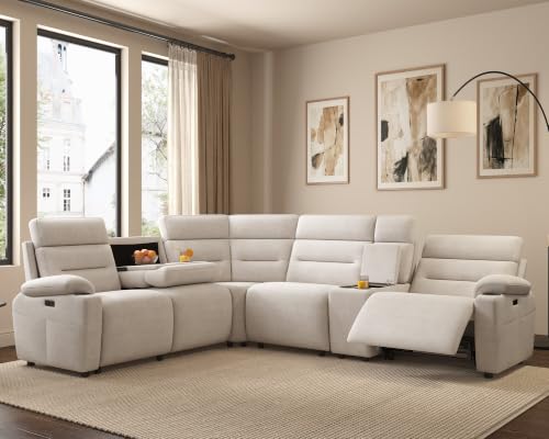 AMERLIFE L-Shaped Power Recliner Beige