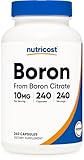 Nutricost Boron Capsules 10mg, 240 Vegetarian Capsules, Gluten Free and Non-GMO