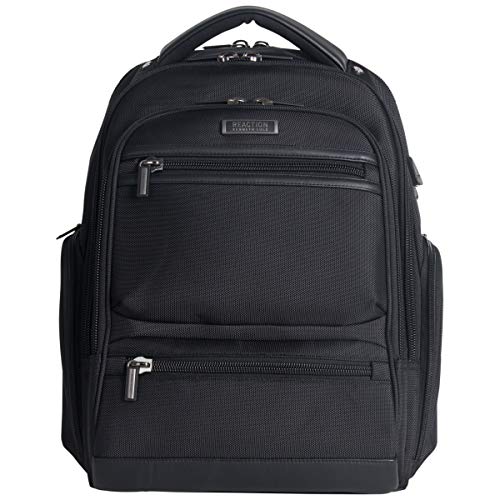 Kenneth Cole Reaction ProTec Travel Business Backpack 17" Laptop Computer TSA Checkpoint-Friendly Bookbag With USB Port, Black by Kenneth Cole - Used condition - US$68.02