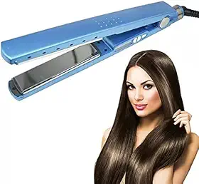 Chapinha Profissional Digital Bivolt Automático com Placas de Cerâmica 1,25″, LED Ajustável, Alisamento Rápido, Sem Frizz, Brilho Intenso, Azul