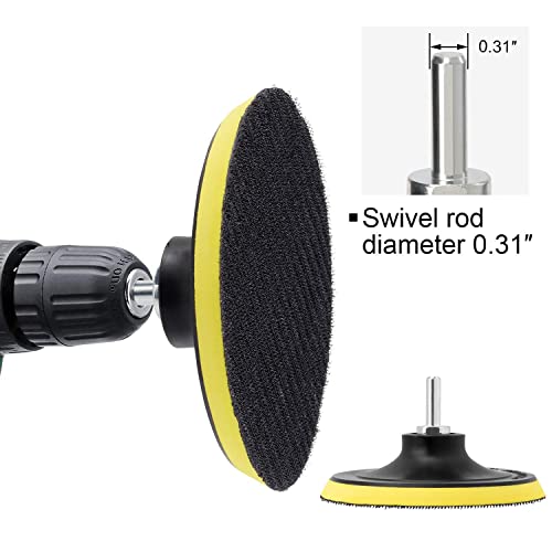 5 Inch(125Mm) Hook And Loop Buffing Pad For Sanding Discs, Rotary Backing Pad With M14 Drill Attachment Adapter And Soft Foam Layer #TOP1