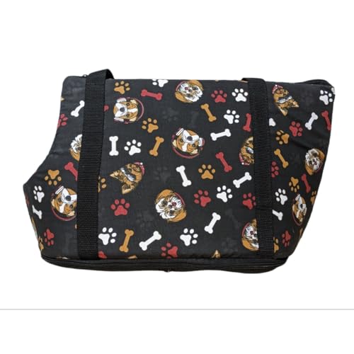 Bolsa de Transporte para Pet Caes e Gatos Passeio(P,PRETO DOG)