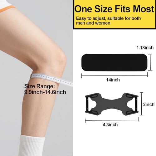 Image of 2 Pack Patellar Tendon Support Strap,Adjustable Silicone Patella Knee Strap for Knee Pain Relief,Knee Bands for Basketball, Tendonitis, Running, Tennis, Jumpers, Squats(Black)