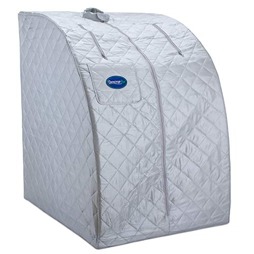 Image of Durasage Portable Steam Sauna for Home - Personal Full Body Detox Sauna Tent with 800W Steam Generator, 60-Min Timer, Foldable Design & Chair for Relaxation