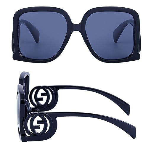 Women's Fashion Personalised Large Frame Sunglasses Cool Logo Square Sunglasses Travel Holiday Accessories2