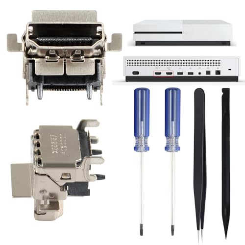 Image of 2PCS HDMI Port Replacement for Xbox One S, Only for Xbox One S Console Accessories Parts with Repair Kit