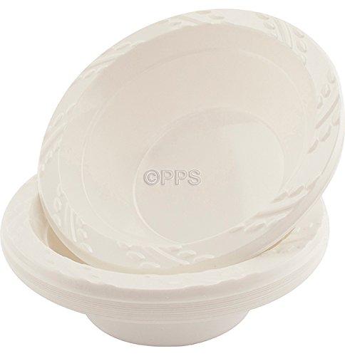 Party & Paper Solutions 16 Cajas de plástico de Color Blanco  15 cm, Ideal para Fiestas, Entrega Gratuita