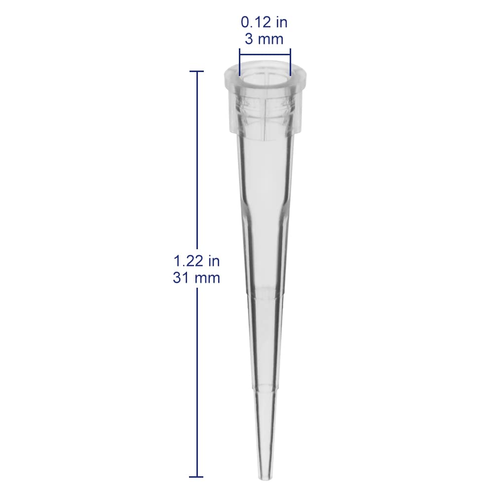 10 µL Pipettes Tips, 120 pcs Universal Polypropylene Pipettes Tips Lab Clear Pipet Tips Liquid Transfer for Laboratory Chemistry
