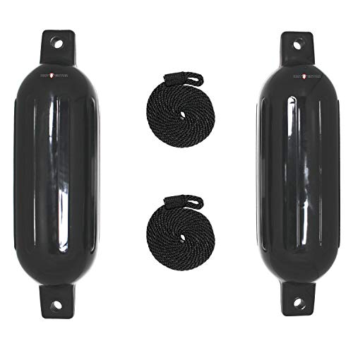 Extreme Max 3006.7204 BoatTector Fender Value 2-Pack - 6.5" x 22", Black