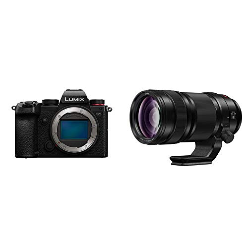 Image of Panasonic LUMIX S5 Full Frame Mirrorless Camera (DC-S5BODY) and LUMIX S PRO 70-200mm F4 Telephoto Lens (S-R70200)