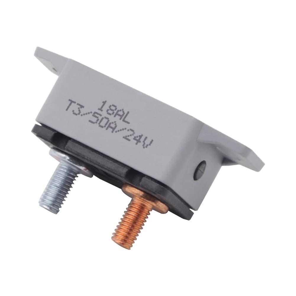 AVSBBYEPS Circuit Breaker 24V Manual Reset 20A/30A/40A/50A Auto Overcurrent Protector Fuse Stud(50a)