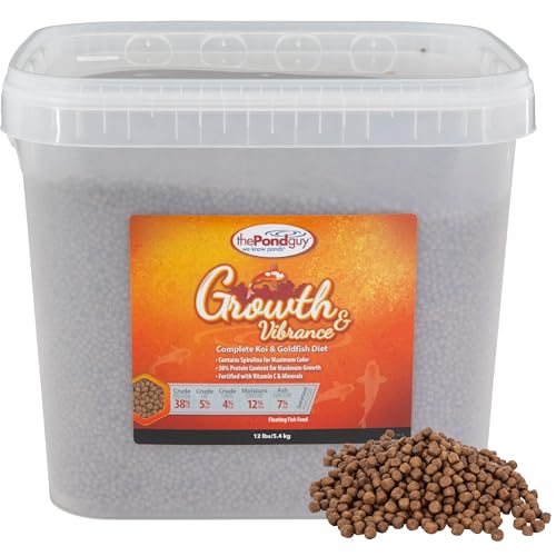The-Pond-Guy-Growth-Vibrance-Fish-Food-for-Show-Quality-Koi-Goldfish-Premium-Protein-Floating-Pellets-for-Balanced-Nutrition-12-lbs The Pond Guy Growth & Vibrance Fish Food for Show Quality Koi & Goldfish, Premium Protein Floating Pellets for Balanced Nutrition, 12 lbs - Image 1