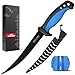 Rhinoreto Fish fillet knife. Flexible, stainless steel blade. Filet knifes for fish with sheath and sharpener. (6.5)