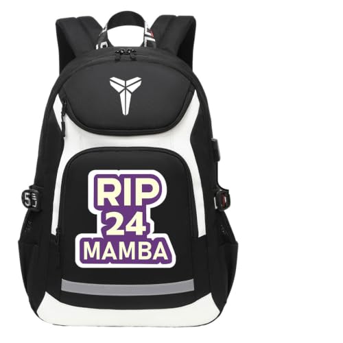 Sac à dos résistant à l'eau noir Mamba Kobes grand format imperméable pour PC