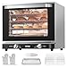 VEVOR Commercial Countertop Oven, 66L 4-Tier Toaster Ovens with Tempered Glass Door, Wire Racks & Tray, 2800W Stainless Steel Baking Ovens for Restaurant Bakery (AC208~240V,60Hz, 6-20P Plug & Outlet)