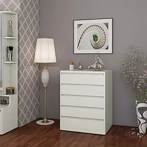 Home Centre Helios Reynan Cubby Chest of 5 Drawers - White