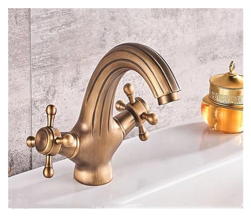 Mélangeur de lavabo rétro en bronze pour une salle de bains cosy - 5