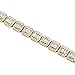 14K Yellow Gold 9.30mm Raised Square Baguette Diamond Chain 22