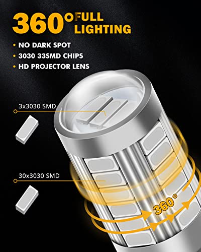 Auxbeam 1157 2357 Red Led Bulbs, Super Bright 2057 2357 7528 Bay15D Led Replacement Light Bulb For Brake Stop Tail Lights For Car Truck Motorcycle, 3030-Smd 12V, Pack Of 2 #TOP3