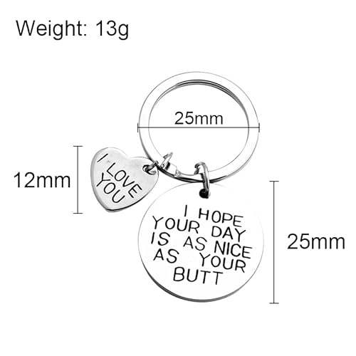 Shiqiao Spl I Hope Your Day Is As Nice As Your Butt Keychain Boyfriend Girlfriend Gifts Keyring I Love You Wife Husband Gifts #TOP4