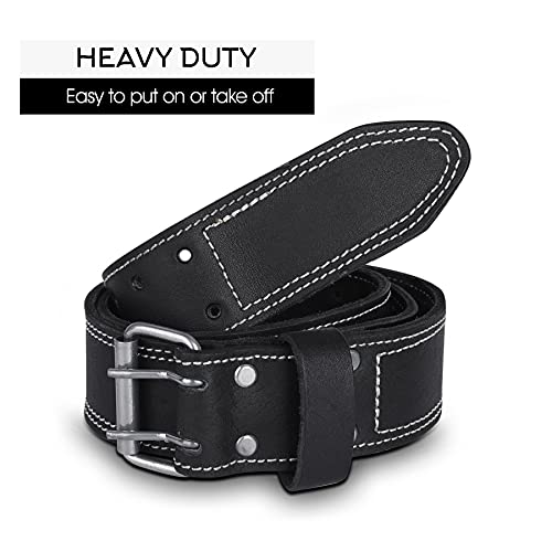 Fueri Leather Tool Belt | Premium Quality Belt Grain Leather Non-Padded Work Belt (Black) #TOP4