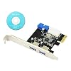 CERRXIAN Desktop moederbord USB 3.0-uitbreidingskaart 20-pins frontinterface PCI-E naar USB 3.0-uitbreidingskaart met 2…