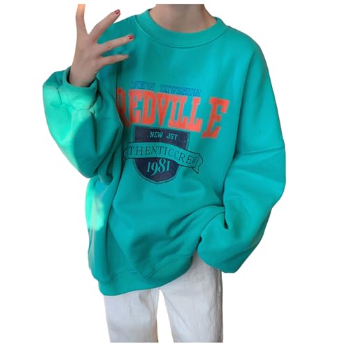 トレーナー レディース ロンT スウェット 長袖 薄手 秋 冬 プルオーバー 春 トップス 重ね着風 ストリート系 英字プリント ロゴ 長袖tシャツ クルーネック ゆったり 大きいサイズ おしゃれ 韓国 カップル(M,ブルー)