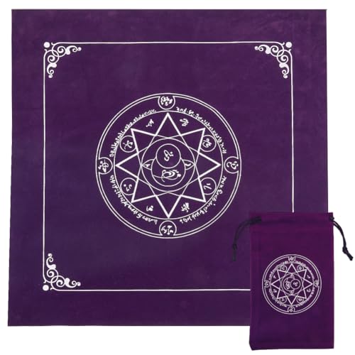 CREATCABIN Mantel Altar Tarot Mantel Pentagrama Tarjetas Góticas