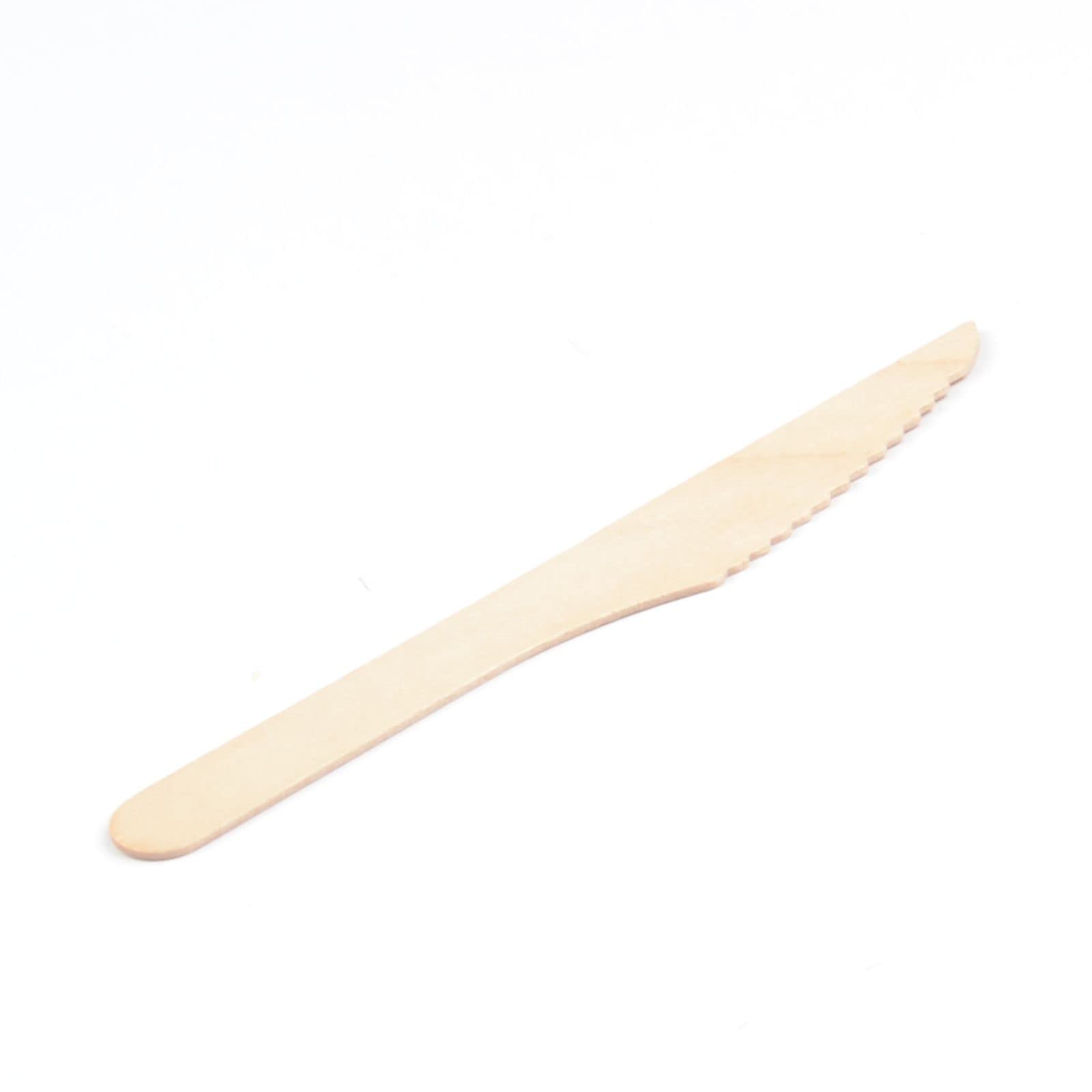 1000 Stück Holzmesser, 16,5 cm Einmalbesteck Holz Messer Holzbesteck