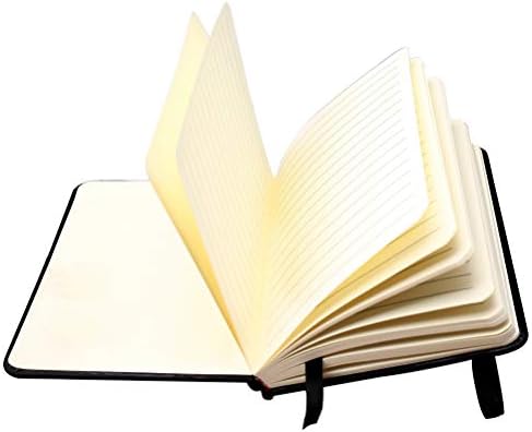 nuoshen 2 Pack Black Notebook, Pocket Hardcover Notebook A6 Thick Paper Notebook with 180 Pages (14.2 x 9.5 cm)