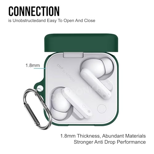 Image of Soft Silicone Case Cover for CMF by Nothing Buds Pro 2 | Buds 2 | Buds 2 Plus (Green)