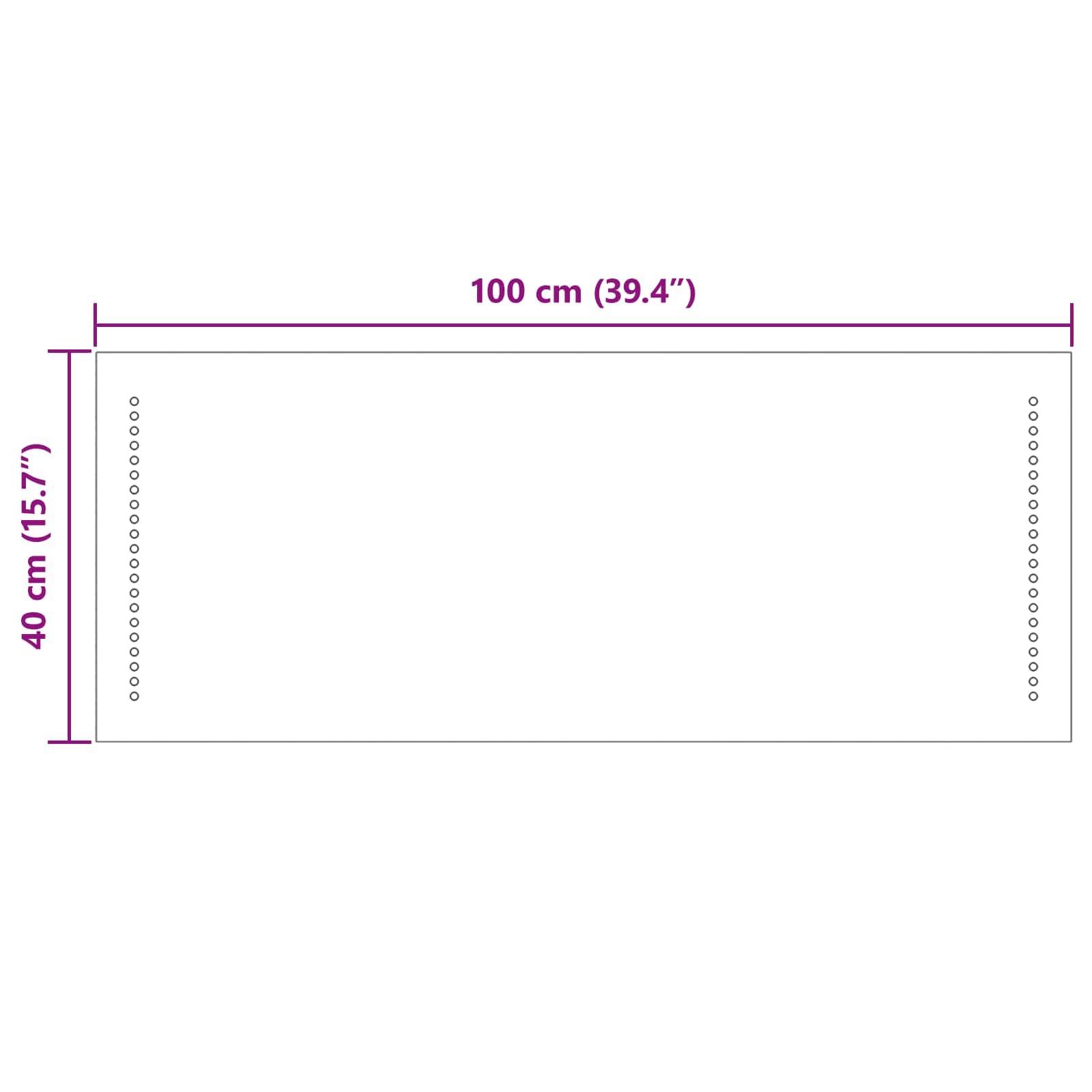 Espejo de baño LED transparente vidrio templado 100 x 40 cm montado en la pared sin marco con 120 LEDs/m iluminación suave CRI más de 80 ideal para baño y tocador
