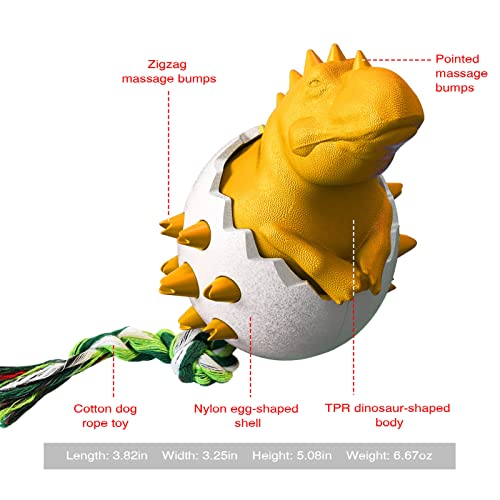 Dinosaur Egg Dog Chew Toys, Multifunction Cotton Knot Rope - Image 3