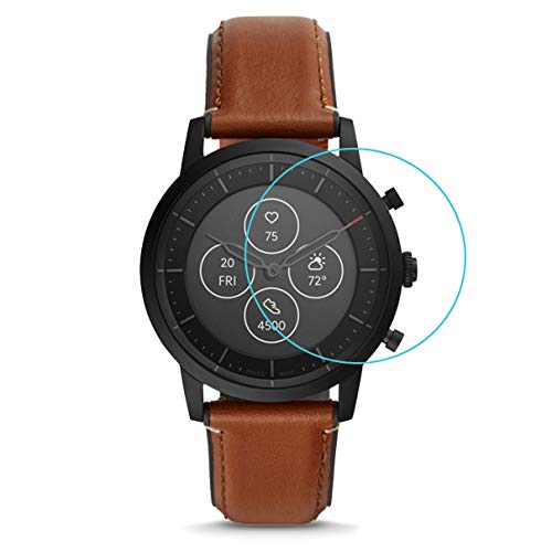 Xinhewong 4-Pack Screen Protector Compatible with Fossil Hybrid Smartwatch HR Collider(Full Coverage) Anti-Bubble Clear Film