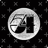 Jitipozy Studio 54 - Disco Ball - Side Photographic Print Metal Sign 12 x 12 inches Funny for Home Man Cave Garage Wall Decorations