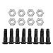 VRTYVEYBB Wheel Hub Bolt Nut Kit 6709170 6564669 For Bobcat 643 S76 S770 S570 S130 632, 8PCS Metal Lug Nut Stud Set for Industrial Machinery