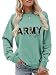 Hadomaki Army Wife Sweatshirt Military Wife Sweater Funny Wife Life Shirts Women Crewneck Pullover Tops Proud Army Wife Gifts