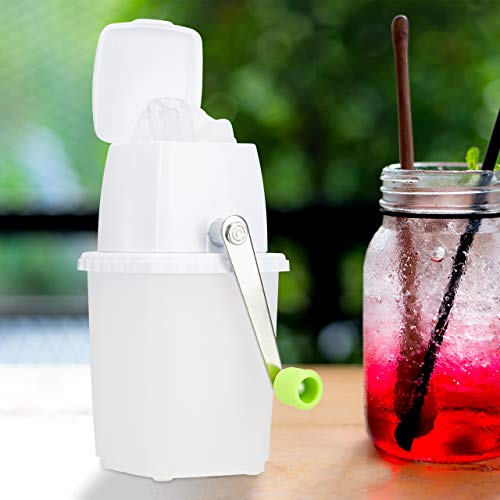 Relaxdays, Wit-groene ijscrusher handmatig, ijshakmolen, met handslinger, baraccessoires, zonder stroom, roestvrij, ice… - Image 3