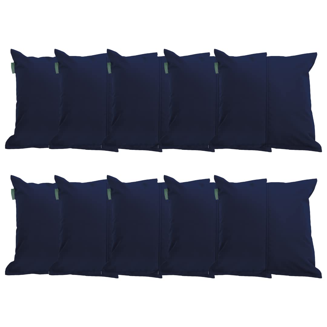 Gardenista Large Garden Scatter Cushion | Water Resistant Hollowfibre Filled Outdoor Seating Furniture Pillow | Great for Patio Rattan Chairs | Comfy & Lightweight (10, Navy)