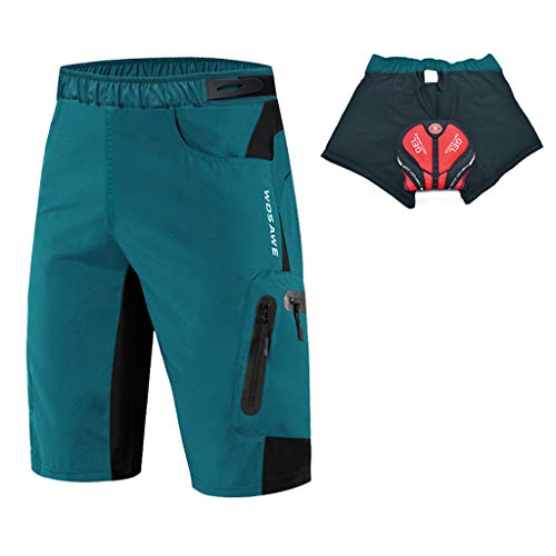 LEIPUPA Calções de Ciclismo com Ajuste Largo. Roupa Interior de Corrida de Bicicleta Meia Calça com