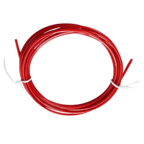 corda de pular crossfit com rolamento + cabo de aço vermelho