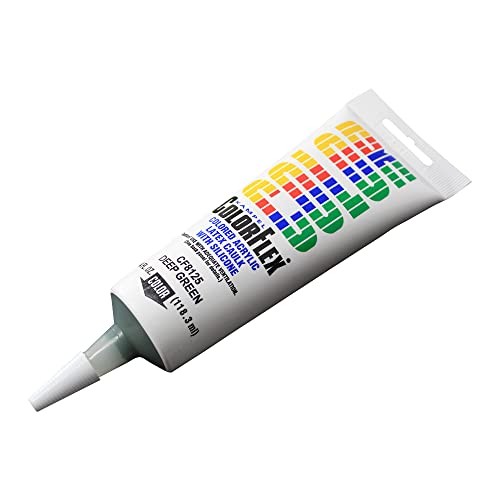 ColorFlex CF8125 Acrylic Latex Caulk with Silicone, 4 oz Tube, Deep Green