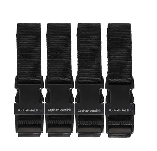 Image of 9.5 feet Long Utility Strap Belt with Quick-Release Buckle Adjustable Belt for Luggage Bags, Traveling, Bikes, Cars, Outing, Tent, 4-Pack (1.5 inch Width)