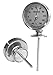 REOTEMP XR040CF43 Stainless Steel 3A Sanitary Bi Metal Thermometer, 4" Stem, 3" Dial, 0 to 200 Degrees F, Bottom Mount