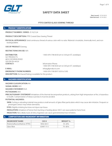 Hilo para coser alta temperatura Teflon D18 miniatura 3