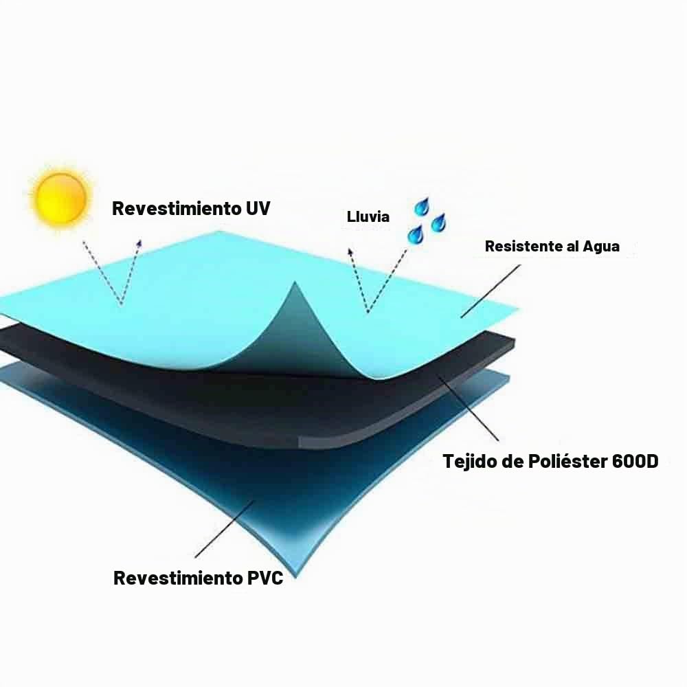 Vailge - Funda para sofá de 2 plazas, resistente al agua 100 %, para exteriores, alta, amplia cobertura, ideal para muebles de jardín, ventilación de aire